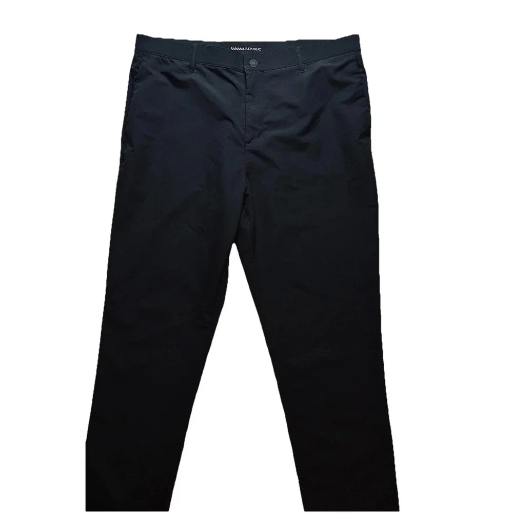 Banana Republic Chino Black Pants Mens (38X31) Khaki Performance Tech 1557516